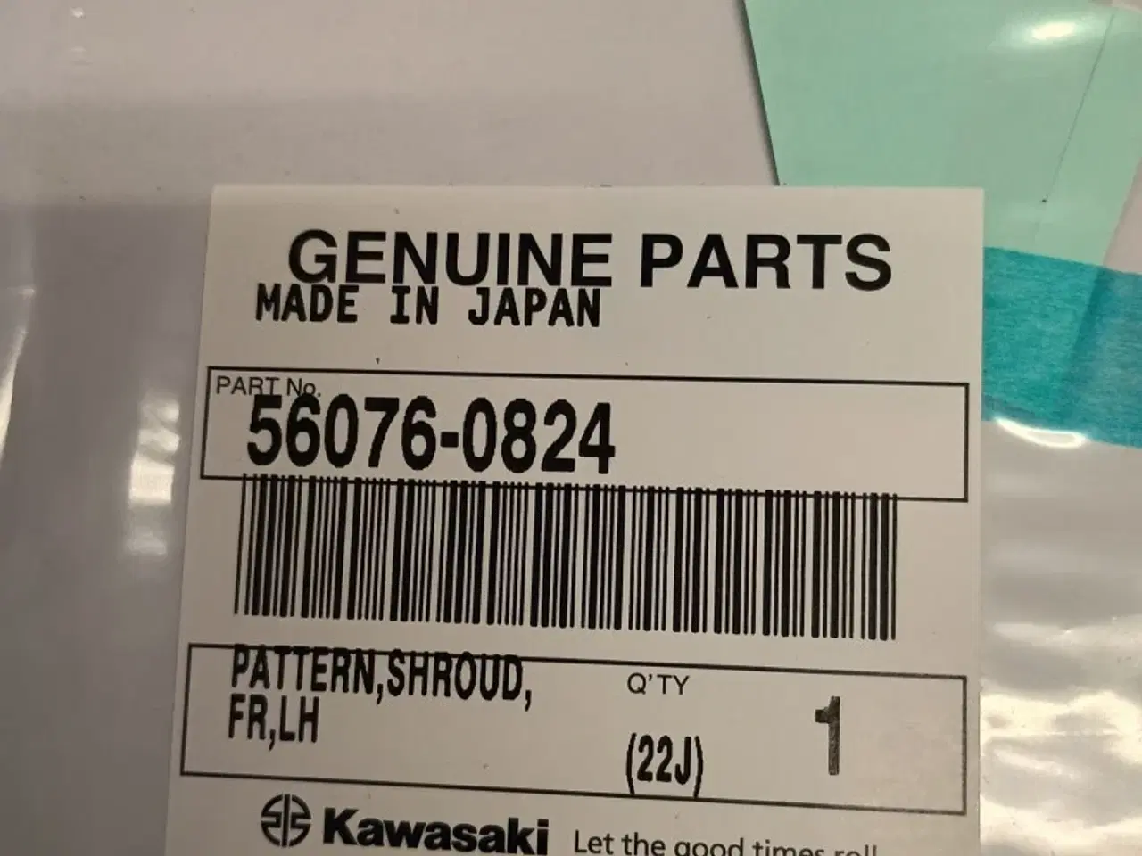 Billede 2 - Staffering Kawasaki PATTERN,SHROUD,FR,LH