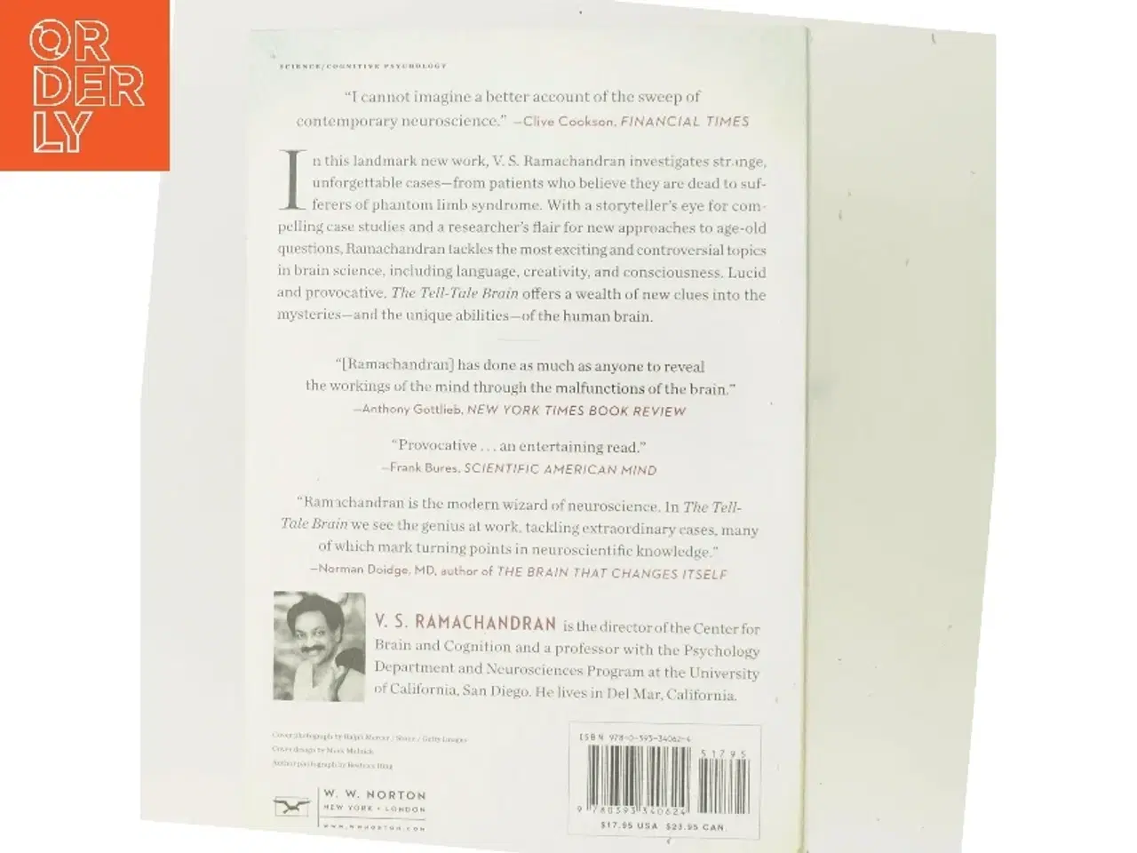 Billede 3 - The Tell-Tale Brain: A Neuroscientist's Quest for What Makes Us Human af V. S. Ramachandran (Bog)