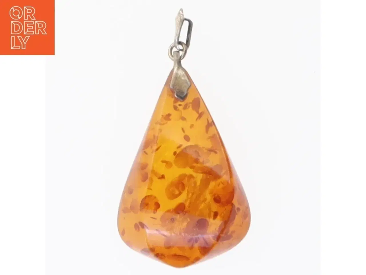 Billede 1 - Ravhalskæde vedhæng (str. 4,5 x 2,5)