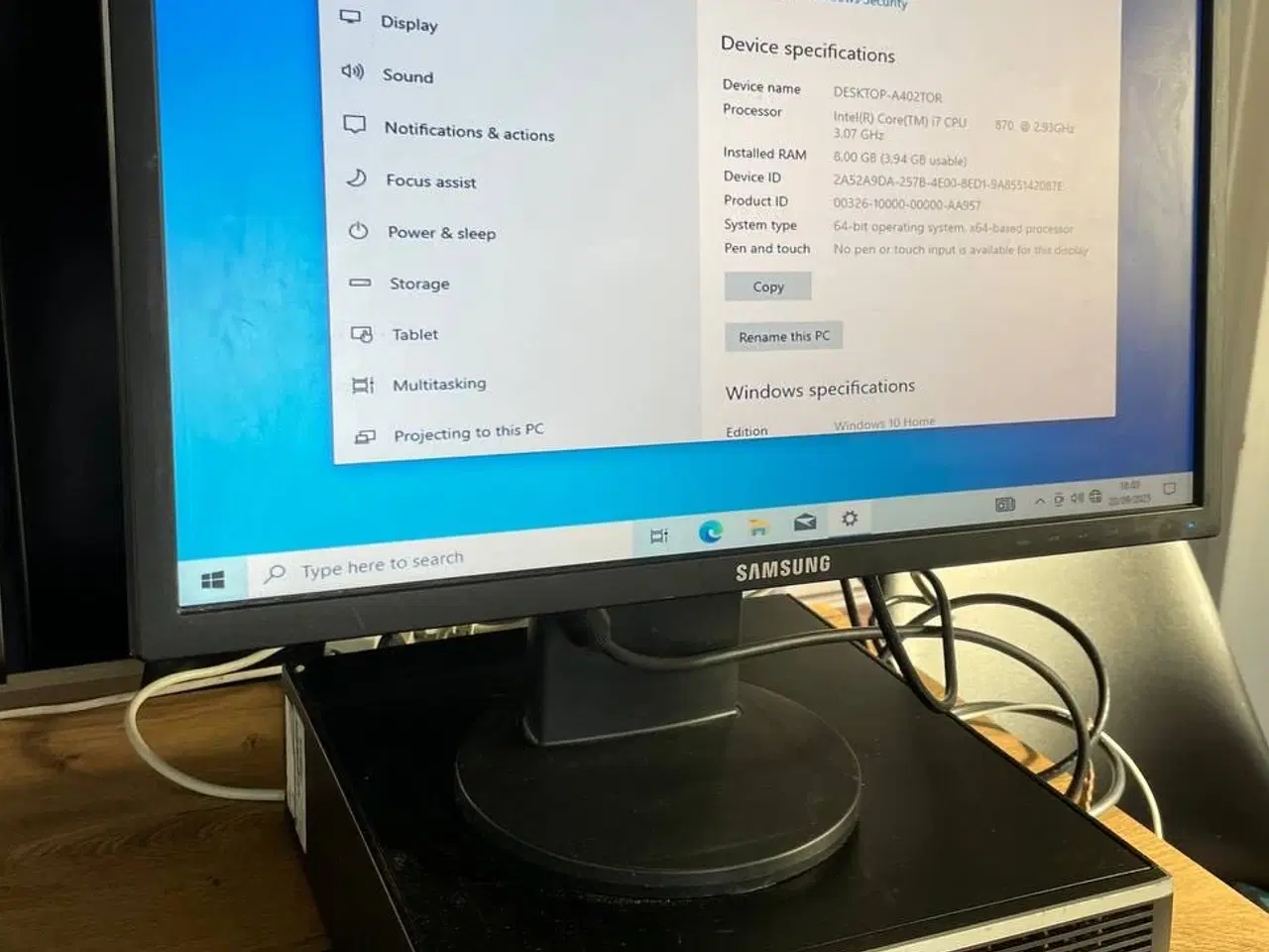 Billede 3 - HP Compaq Elite 8100 SFF (Desktop PC) + Samsung 21