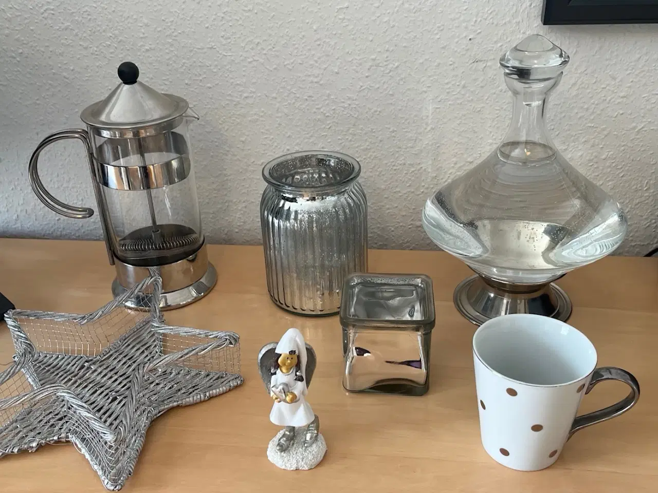 Billede 3 - Hip Grey Dots-kop med skinnende prikker og hank