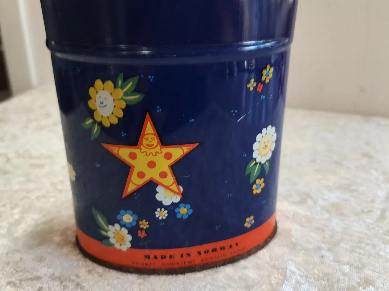 Billede 2 - Gammel slik dåse oval i metal