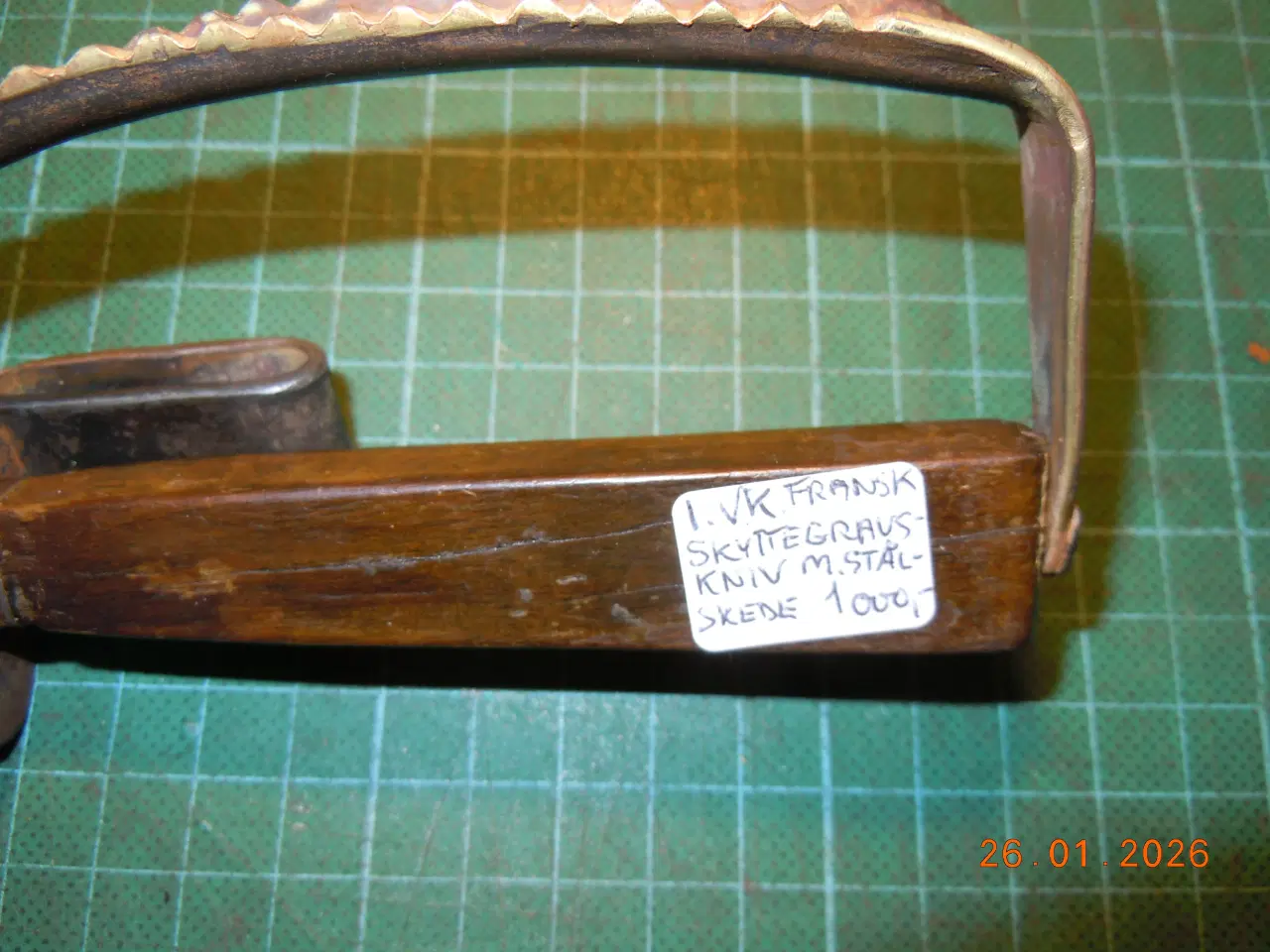 Billede 11 - Skyttegravskniv, nærkampkniv i stålskede.