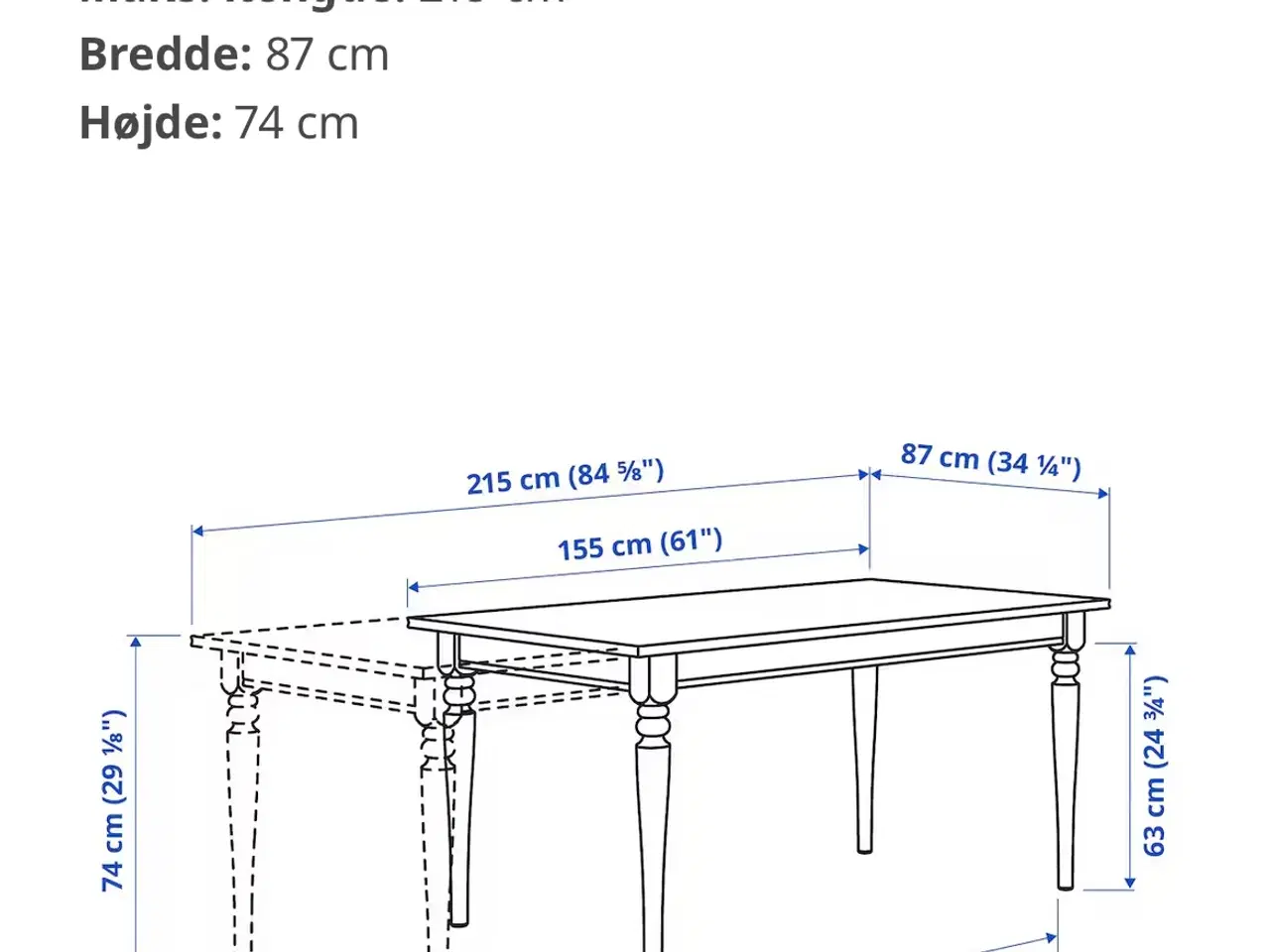 Billede 3 - Ikea spisebord