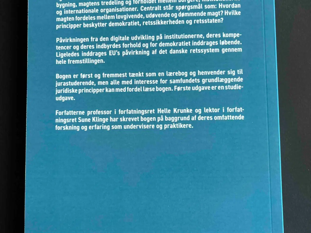 Billede 2 - Forfatningsret Metode, magt og institut. Studieudg