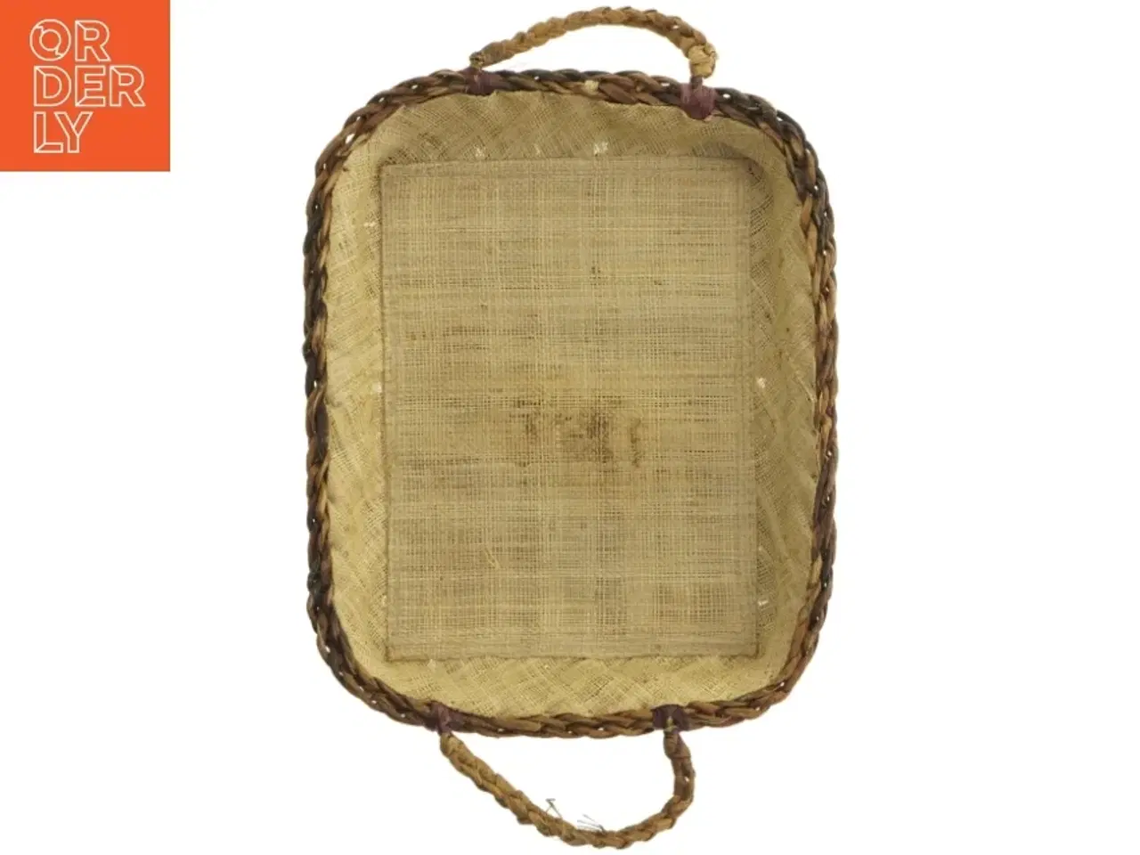 Billede 9 - Rustik serveringsbakke med flettet kant (str. 26x20 cm)