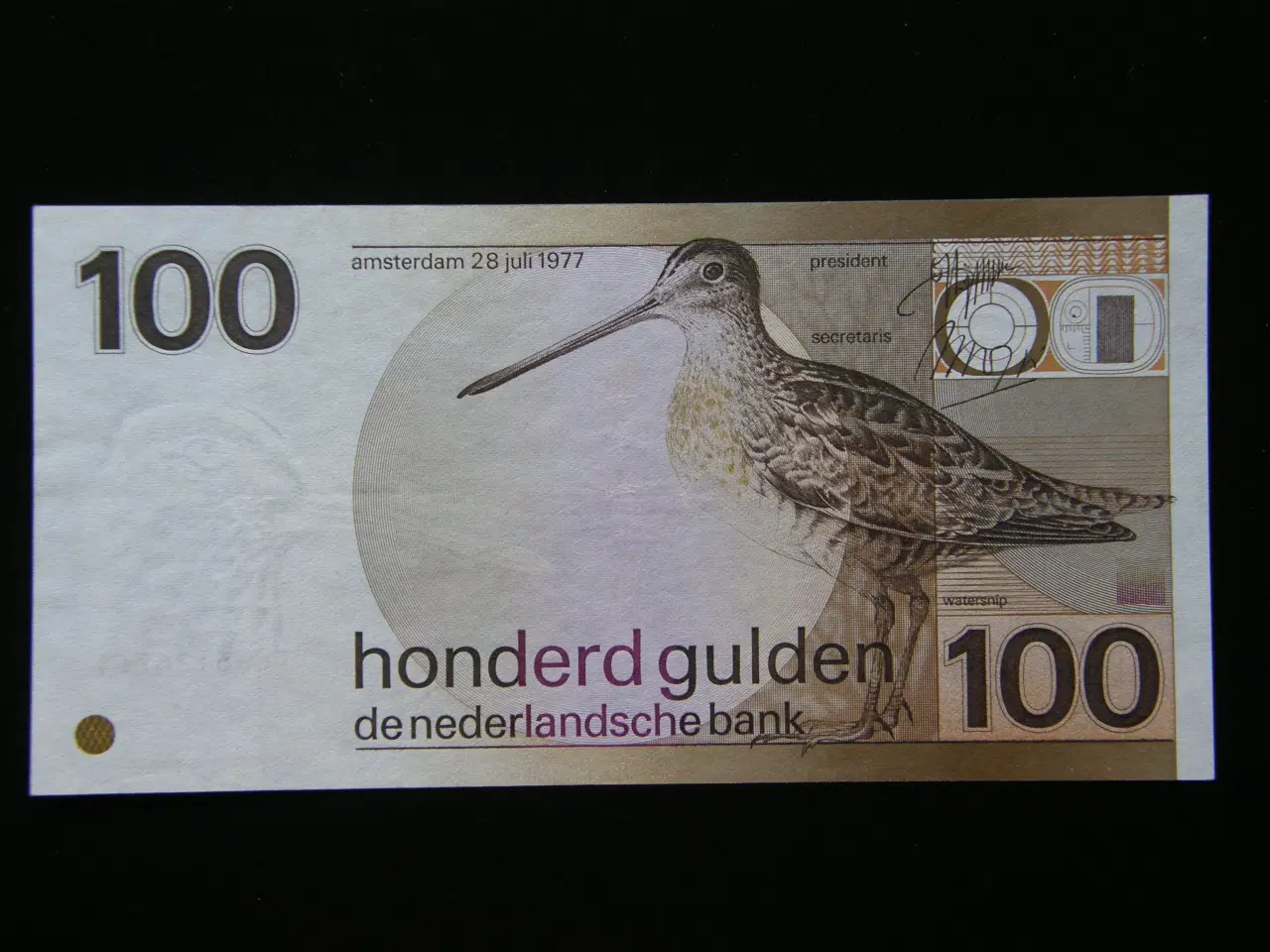 Billede 1 - Holland  100 Gulden  1977  P97