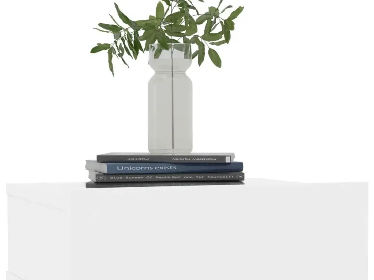 Billede 3 - Svævende natborde 2 stk. 40 x 30 x 15 cm konstrueret træ hvid