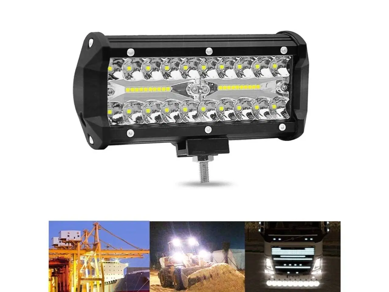 Billede 1 - 2 stk. 120 watt LED lygter til bil eller maskine.