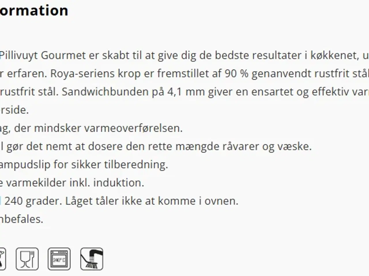 Billede 4 - Pillivuyt Gourmet Roya - Grydesæt - Nyt