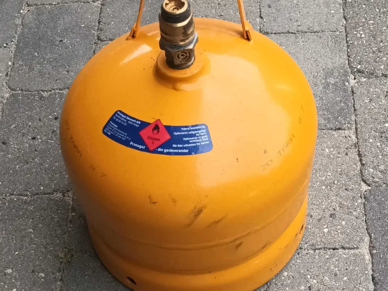 Billede 1 - Tom gasflaske Gul 5 Kg ombyting