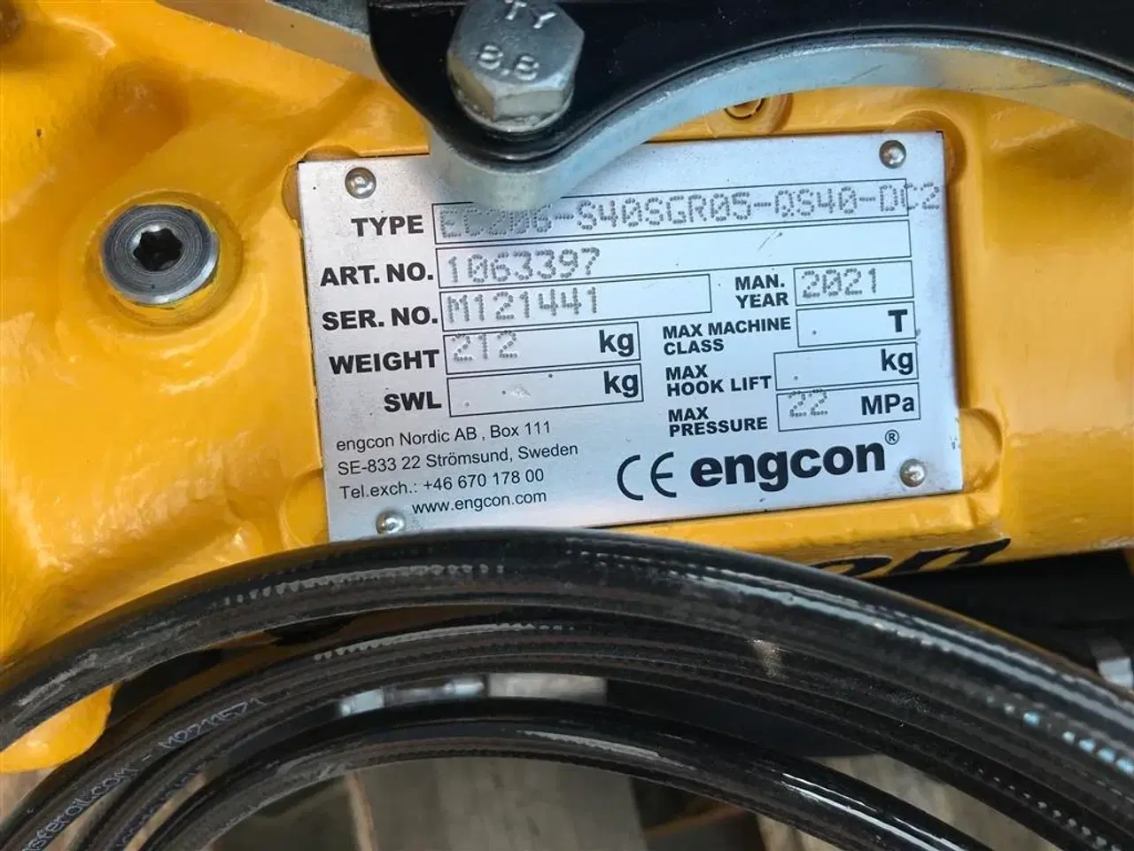 Billede 12 - - - - Engcon ec206 Aftageligt med ec-Oil og gribeklo