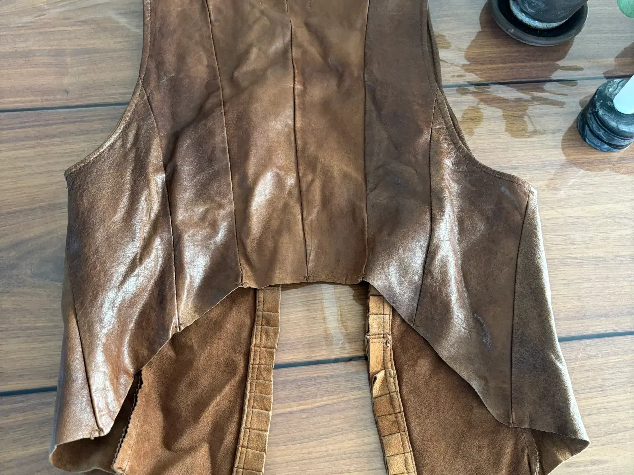 Billede 4 - Lædervest cognac str L