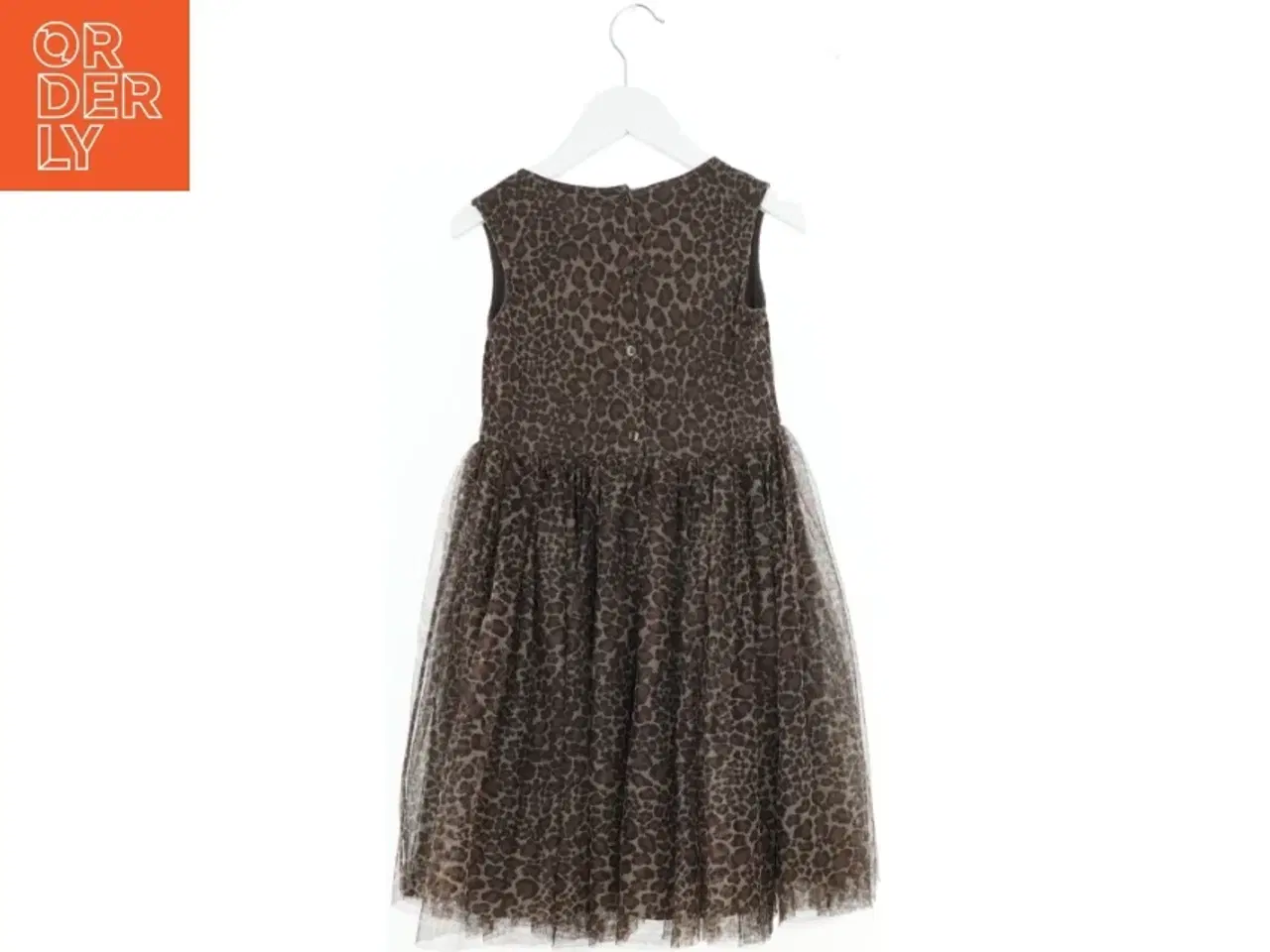 Billede 2 - Leopardmønstret kjole med kattemotiv fra H&M (str. 128)