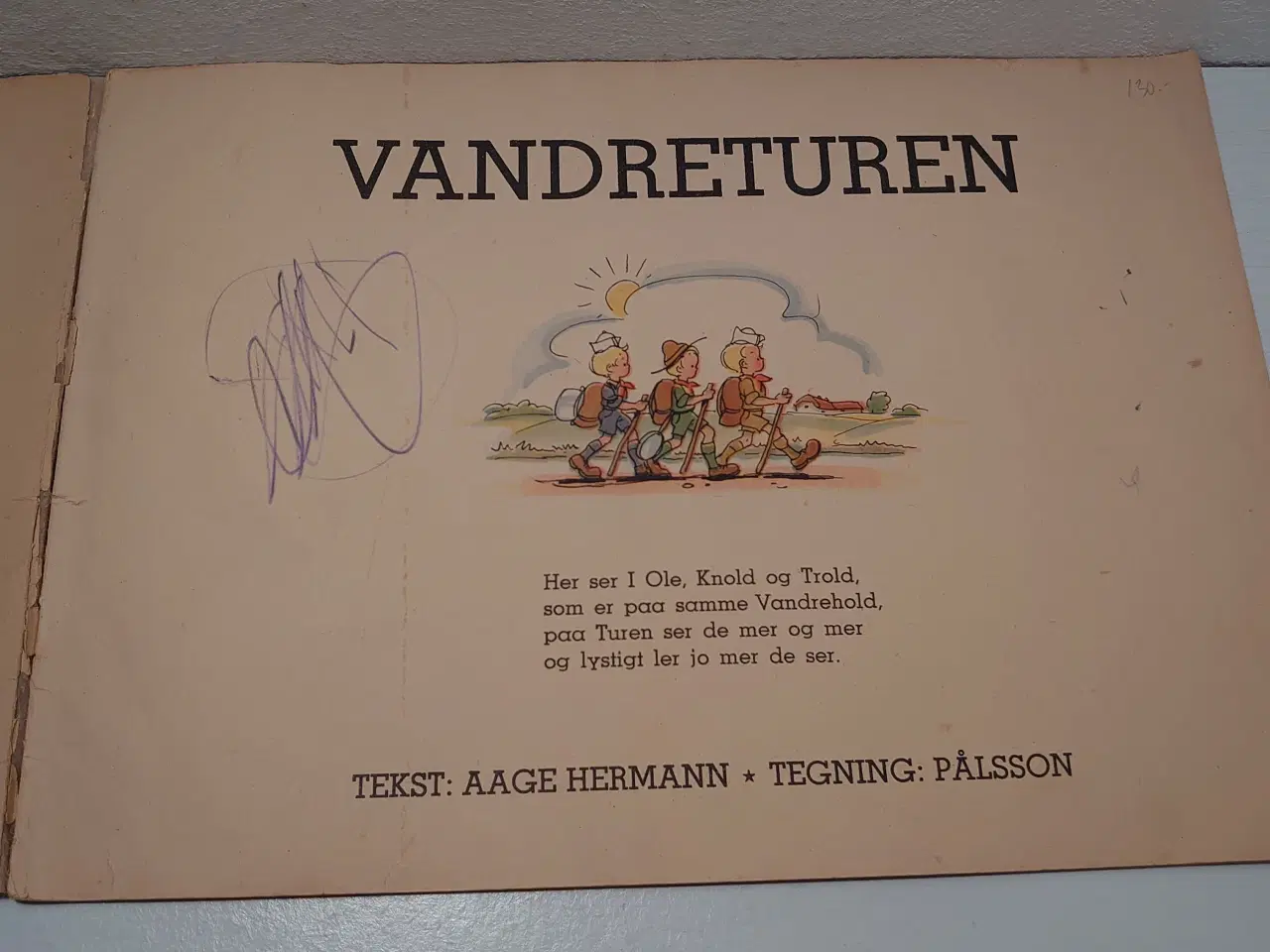 Billede 3 - Aage Hermann:Vandreturen.ill.Pålsson. Før 1948.