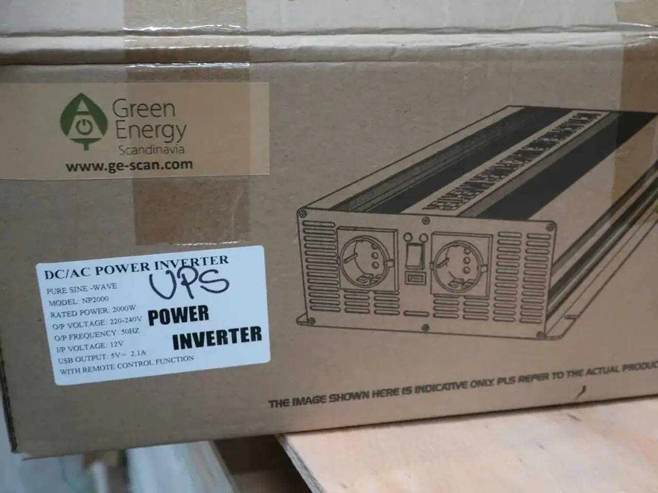Billede 3 - Inverter GREEN ENERGY Pure Sine Wave 2000W