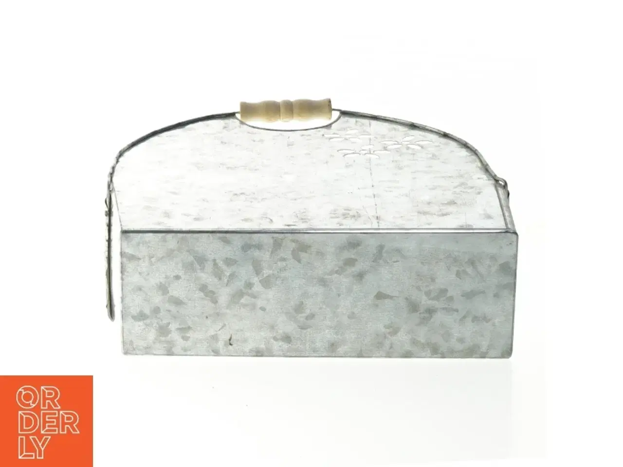 Billede 2 - Metal vægopbevaring med blomstermønster (str. 25x24 cm)