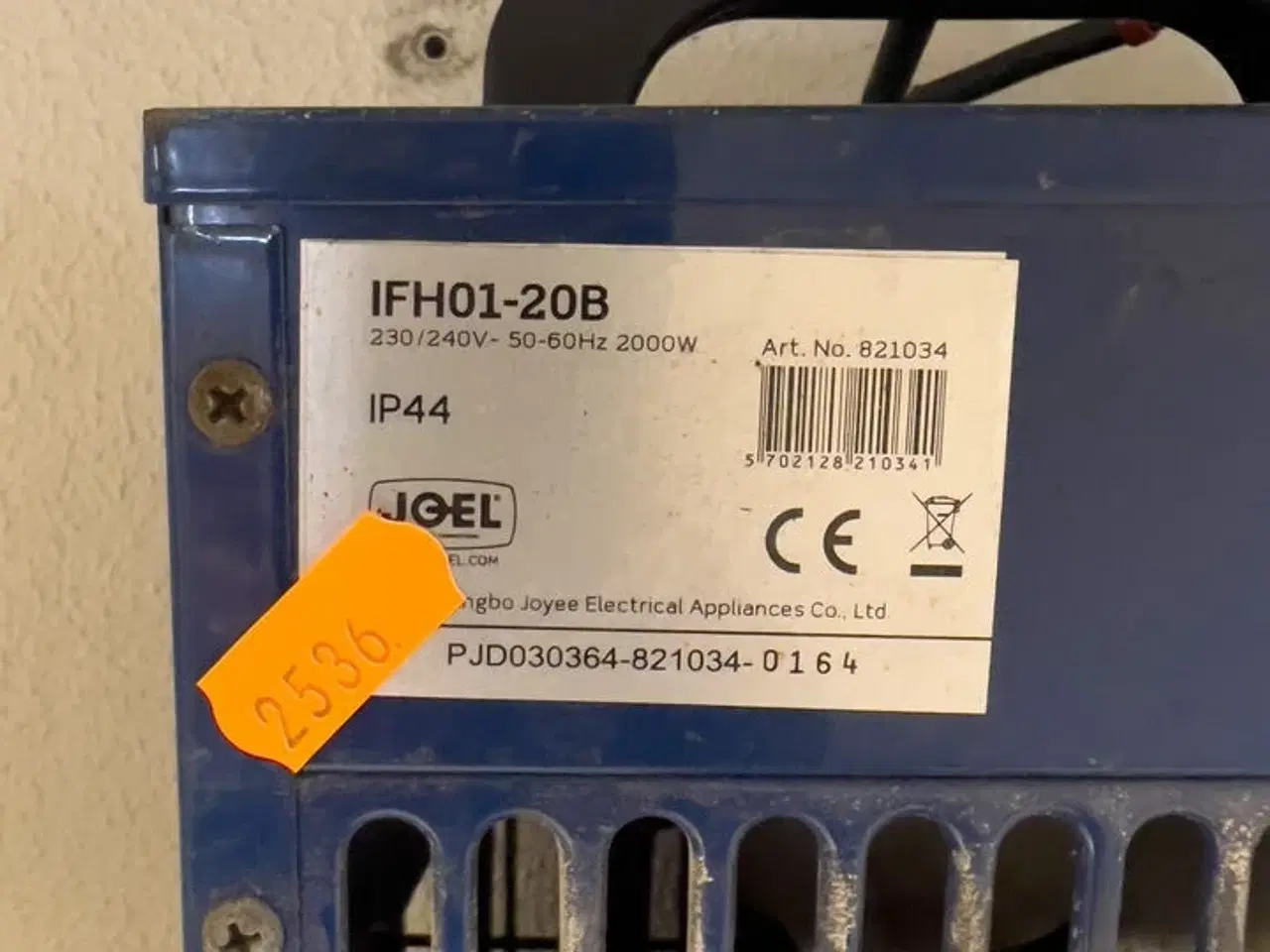 Billede 2 - Varmeblæser JO-EL 2kW