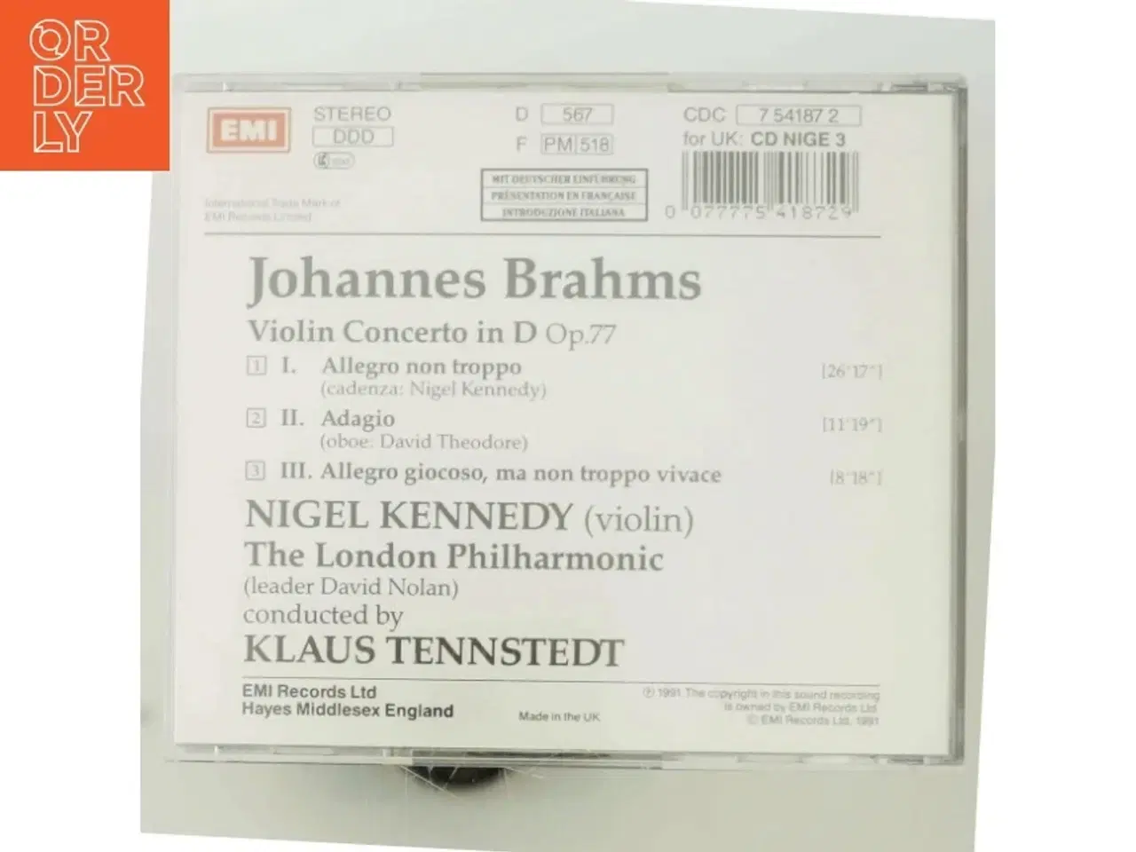 Billede 3 - Concerto Per Violino med Nigel Kennedy (DVD)