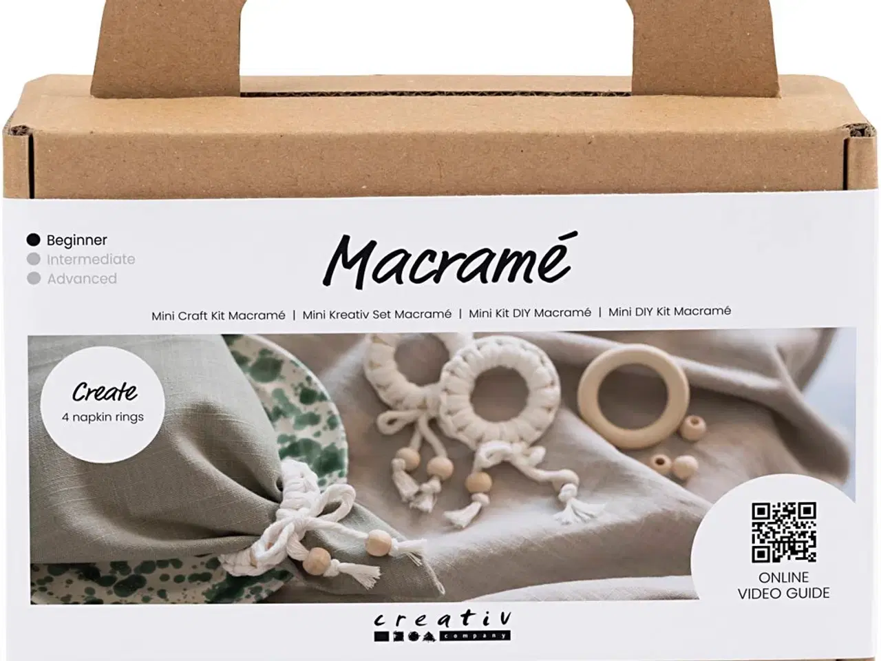 Billede 1 - Mini DIY Macramé Kit til Servietringe - Off White