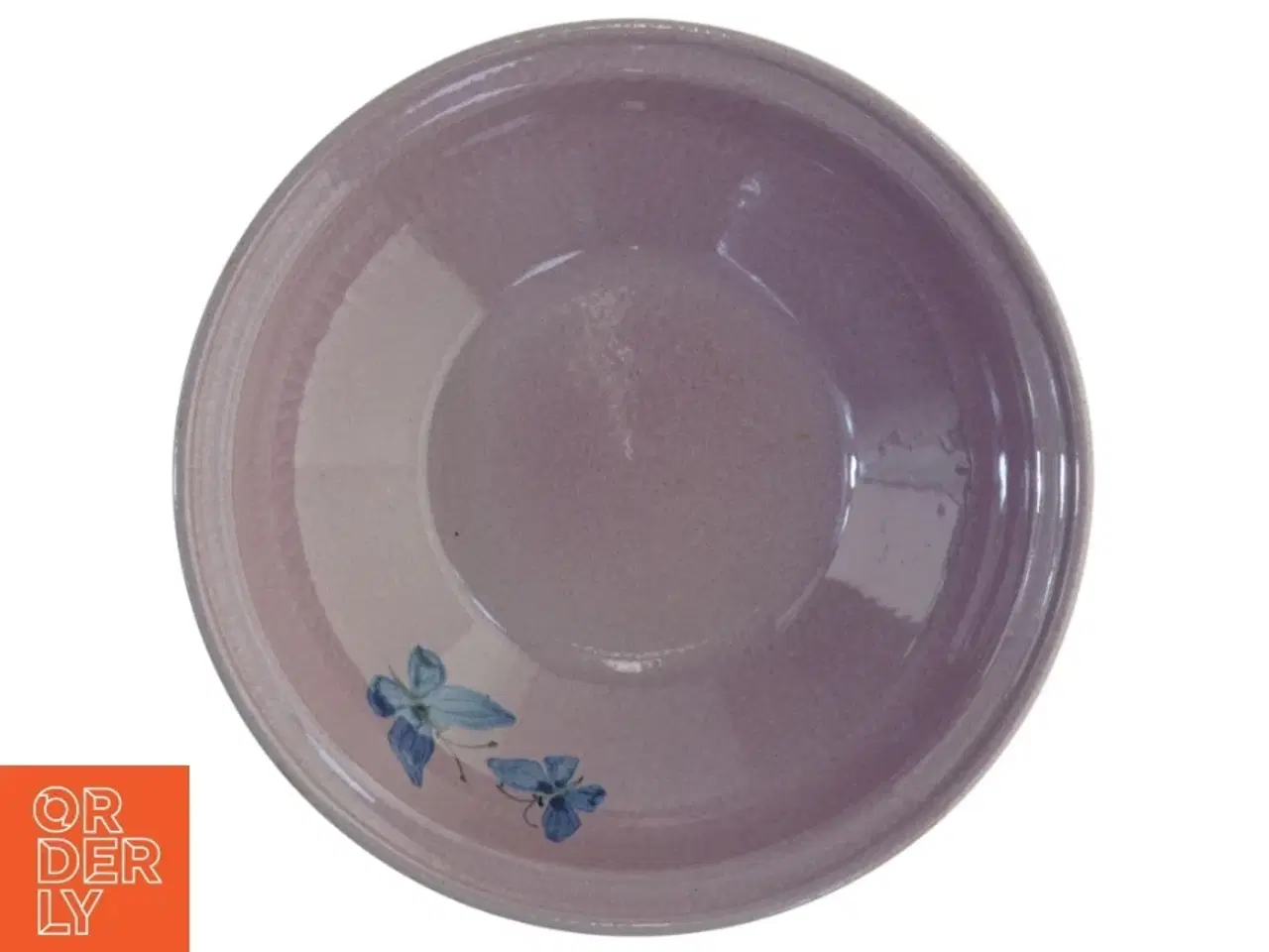 Billede 4 - Skål i keramik med blåt blomstermotiv (str. Diameter 20 cm)