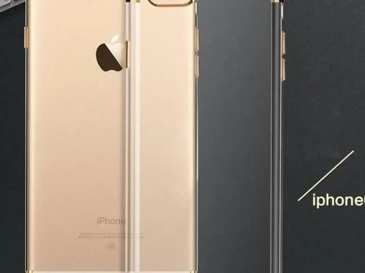 Billede 2 - Guld luksus silikone cover til iPhone 6 6s SE 7 8 