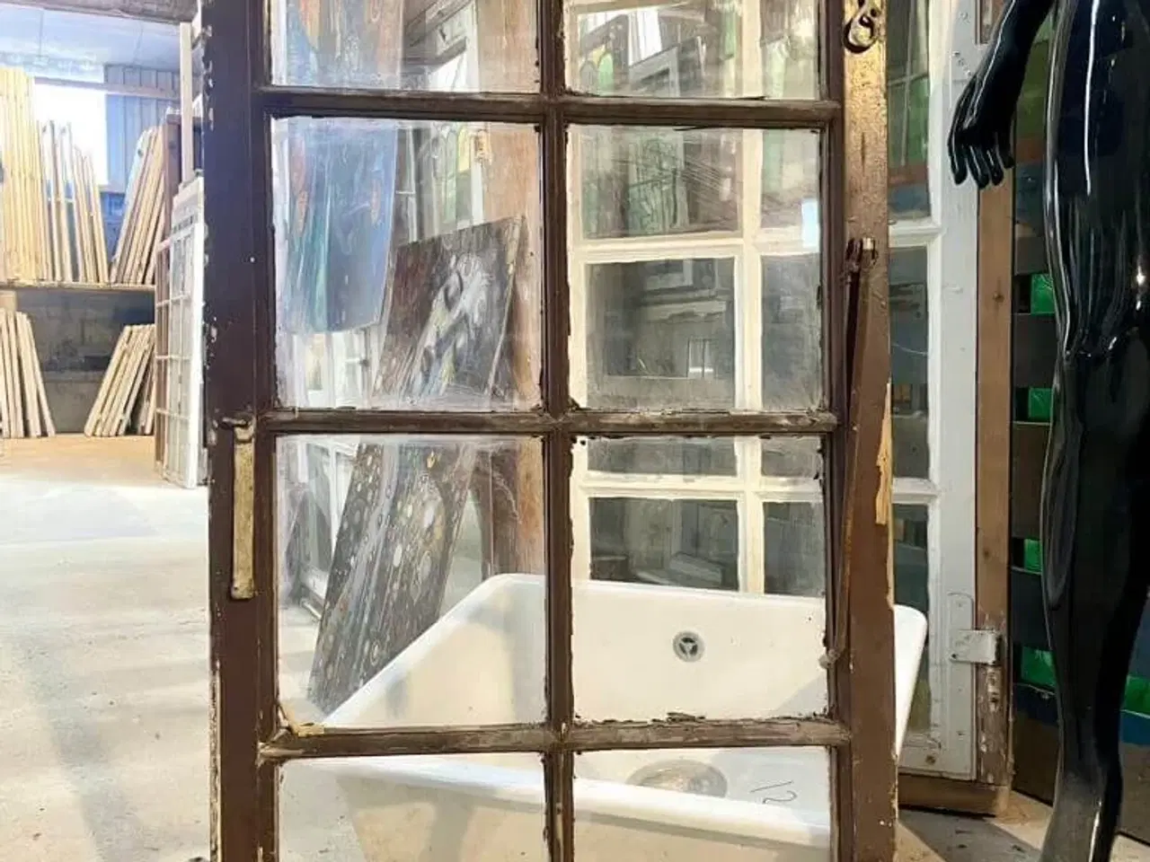 Billede 2 - Original, mindre 8-ruders vinduesramme