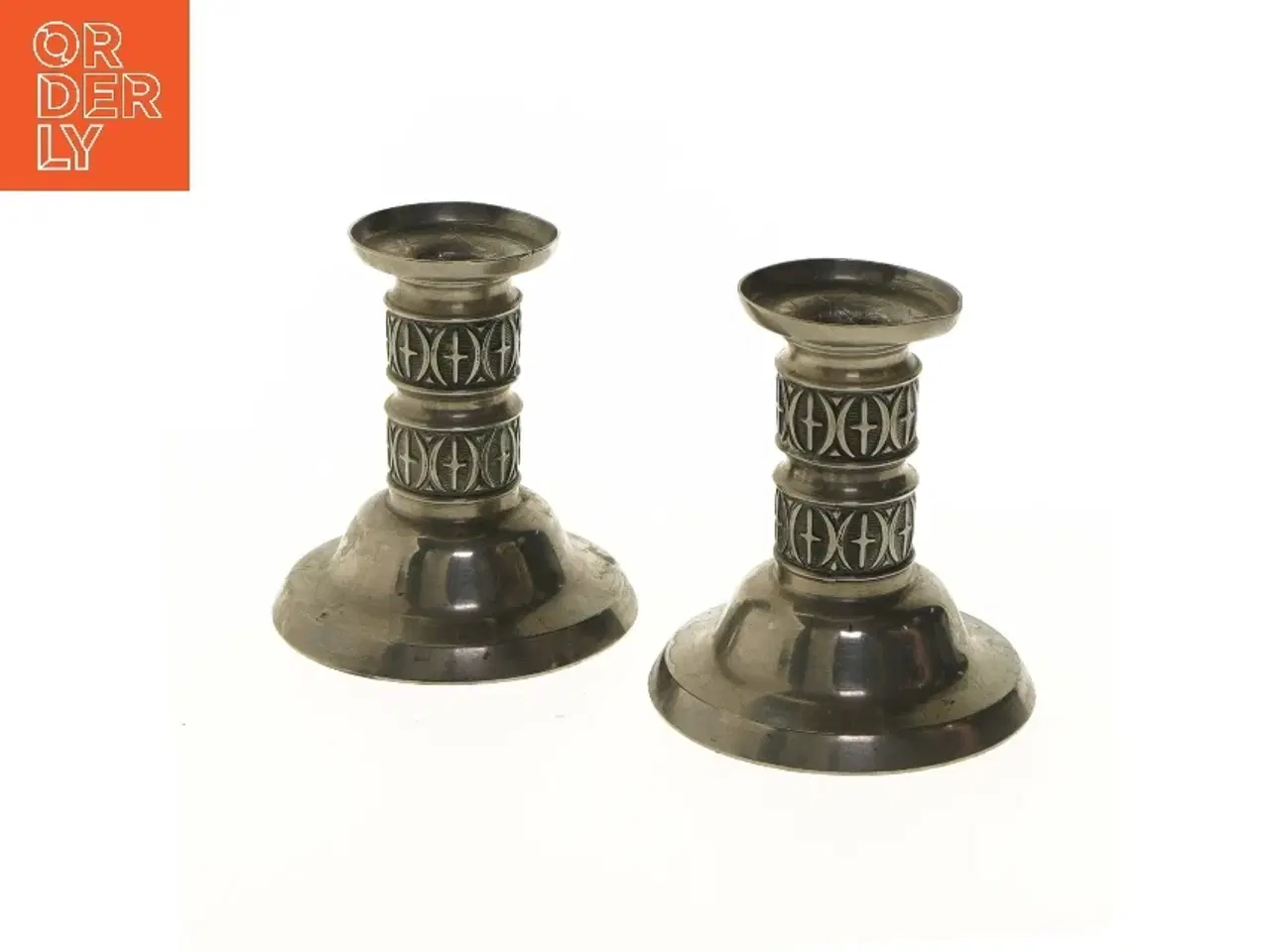Billede 1 - Sæt lysestager i metal (str. 10 cm)