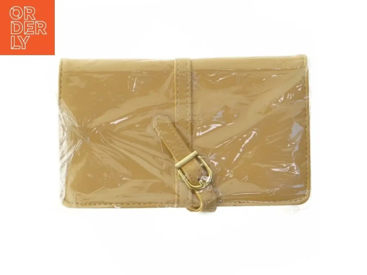 Billede 1 - Beige pung i plastic (str. 19x11 cm)
