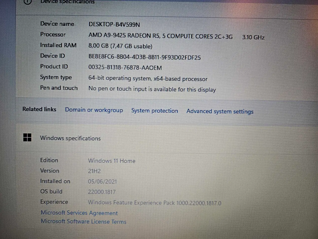 Billede 3 - Hp b4v599n desktop  Fungerer 100% pæn og velholdt