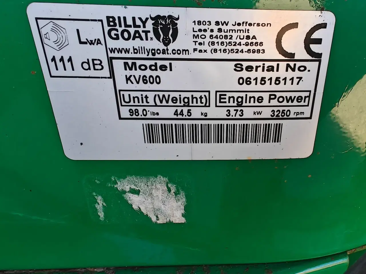 Billede 5 - Billy-Goat KV 600