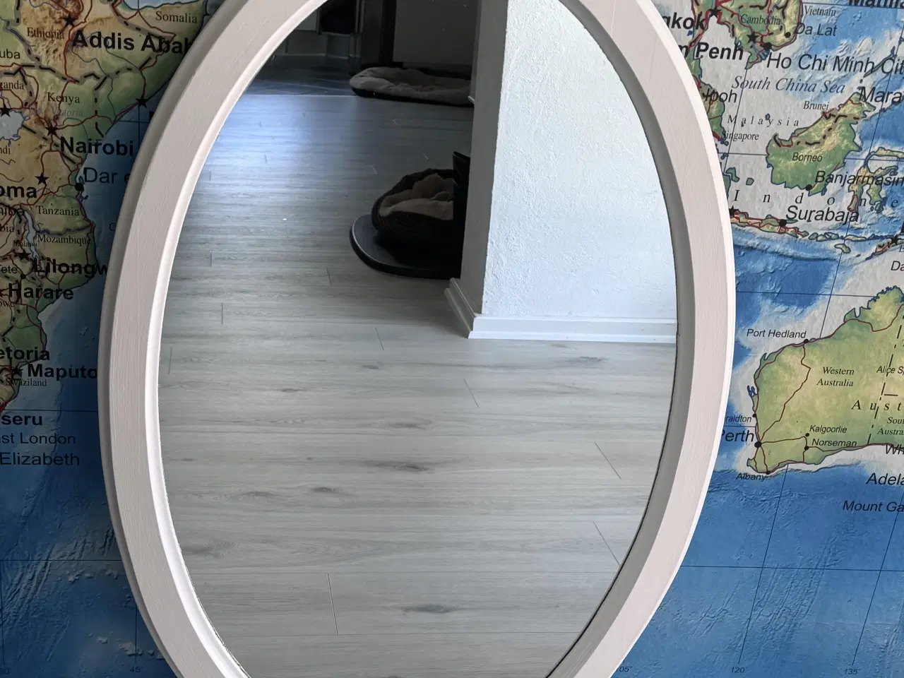 Billede 1 - Ovalt spejl. 