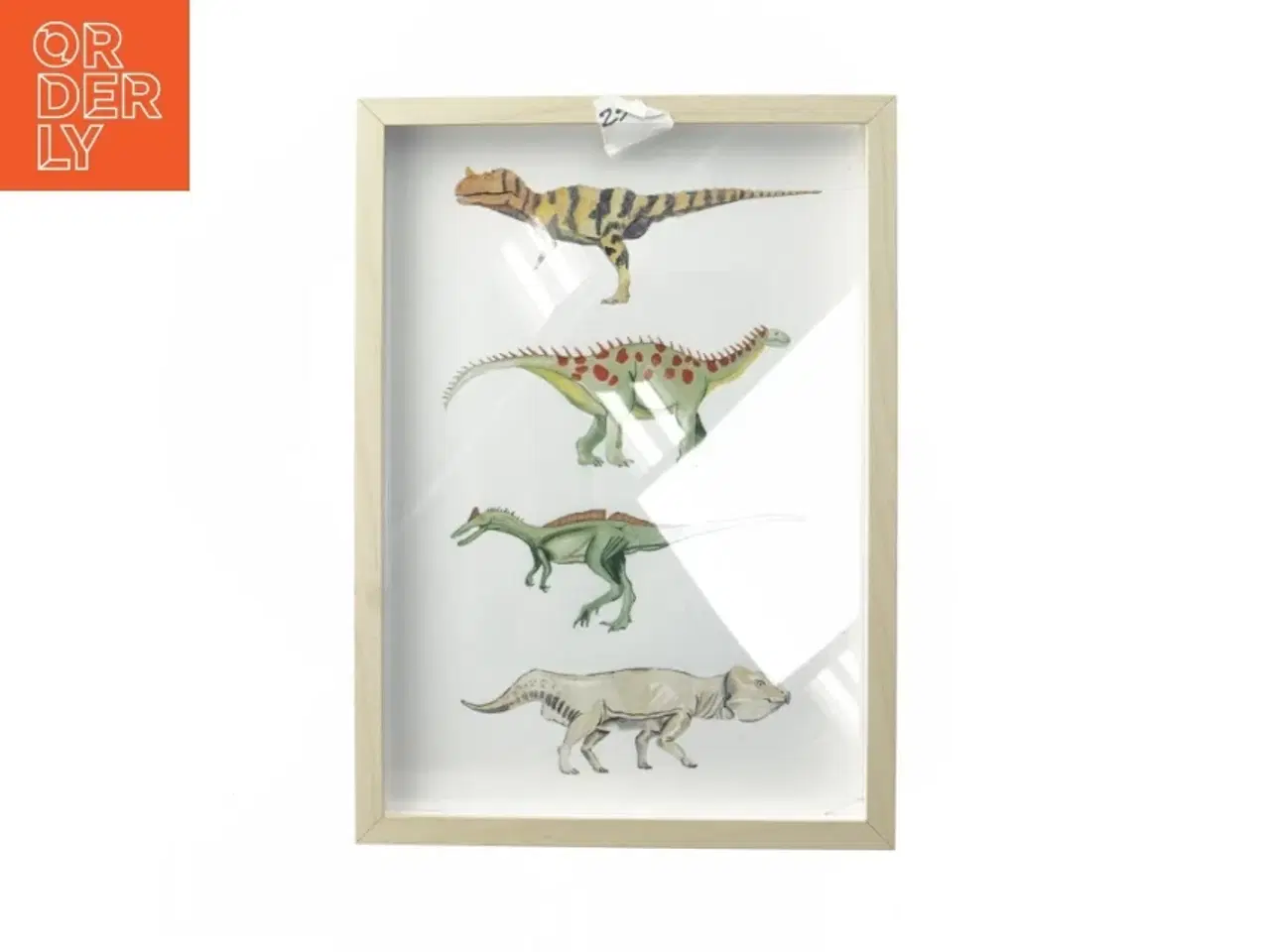 Billede 1 - Billederamme med dinosaur illustrationer (str. 32x23 cm)