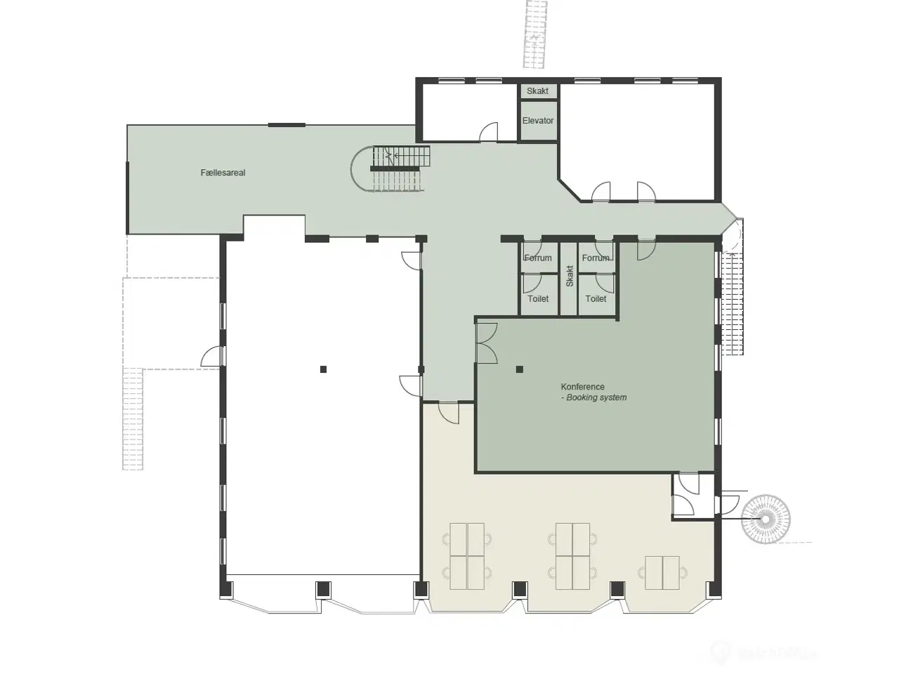 Billede 5 - Nyrenoveret kontor med havneudsigt