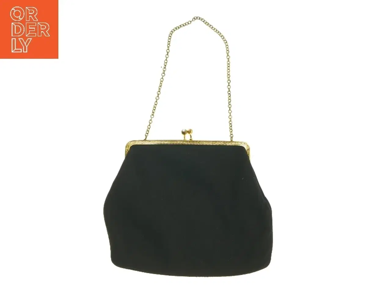 Billede 2 - Sort aftentaske med kæde (str. 15x19 cm)