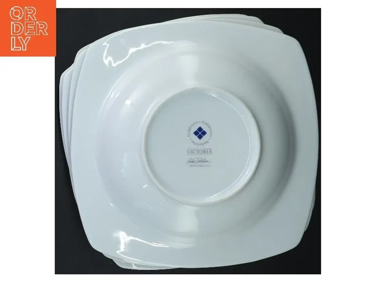 Billede 3 - 6 tallerkner fra Fyrklveren Victoria (str. 6 stk 24x24 cm)