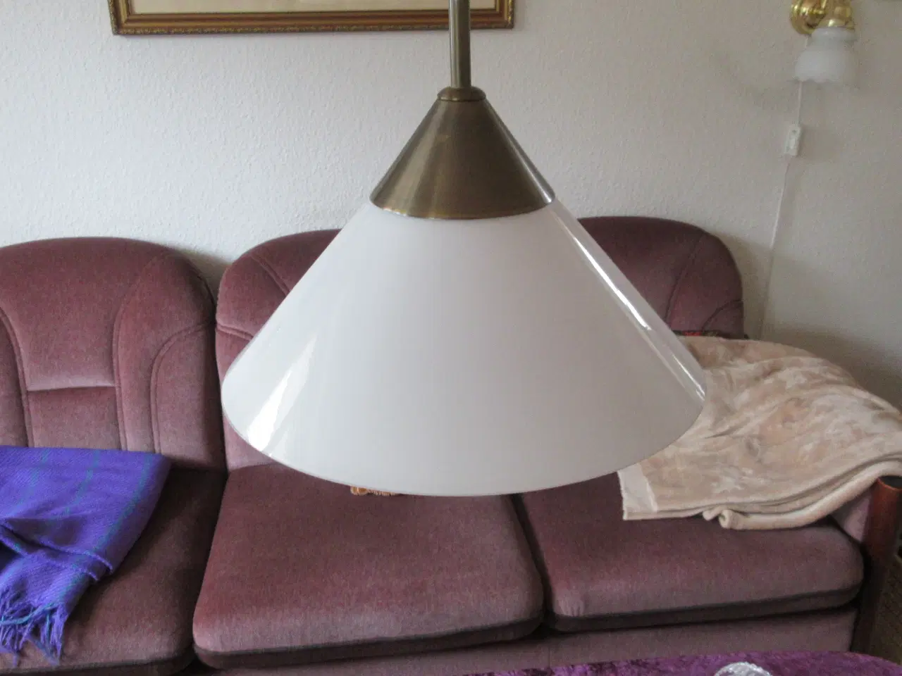 Billede 1 - Loftslampe hvid pendel