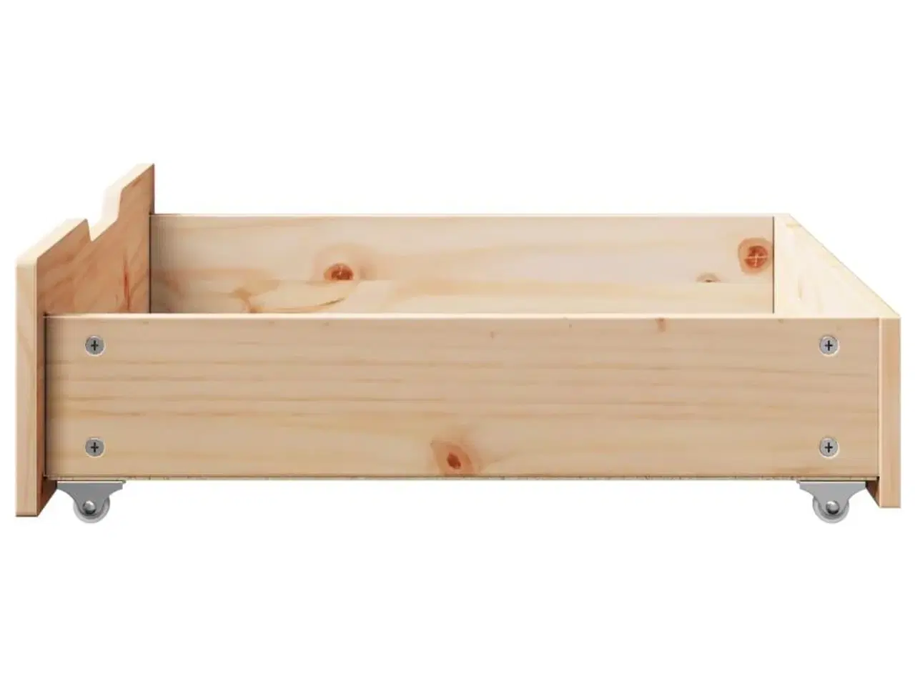 Billede 5 - Sengeskuffer med hjul 2 stk. 65x55x17 cm massivt fyrretræ