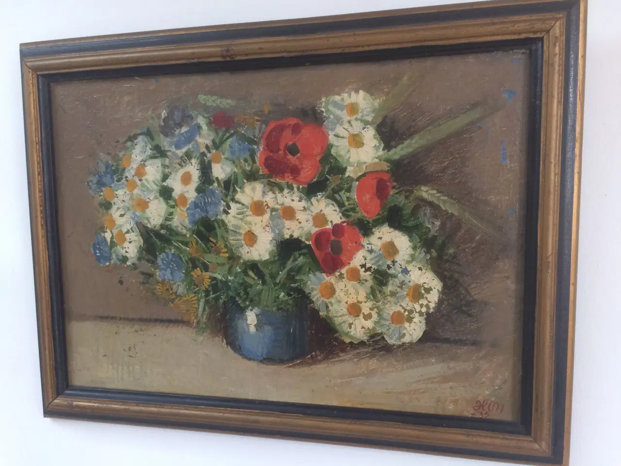 Billede 3 - Maleri af blomster i vase