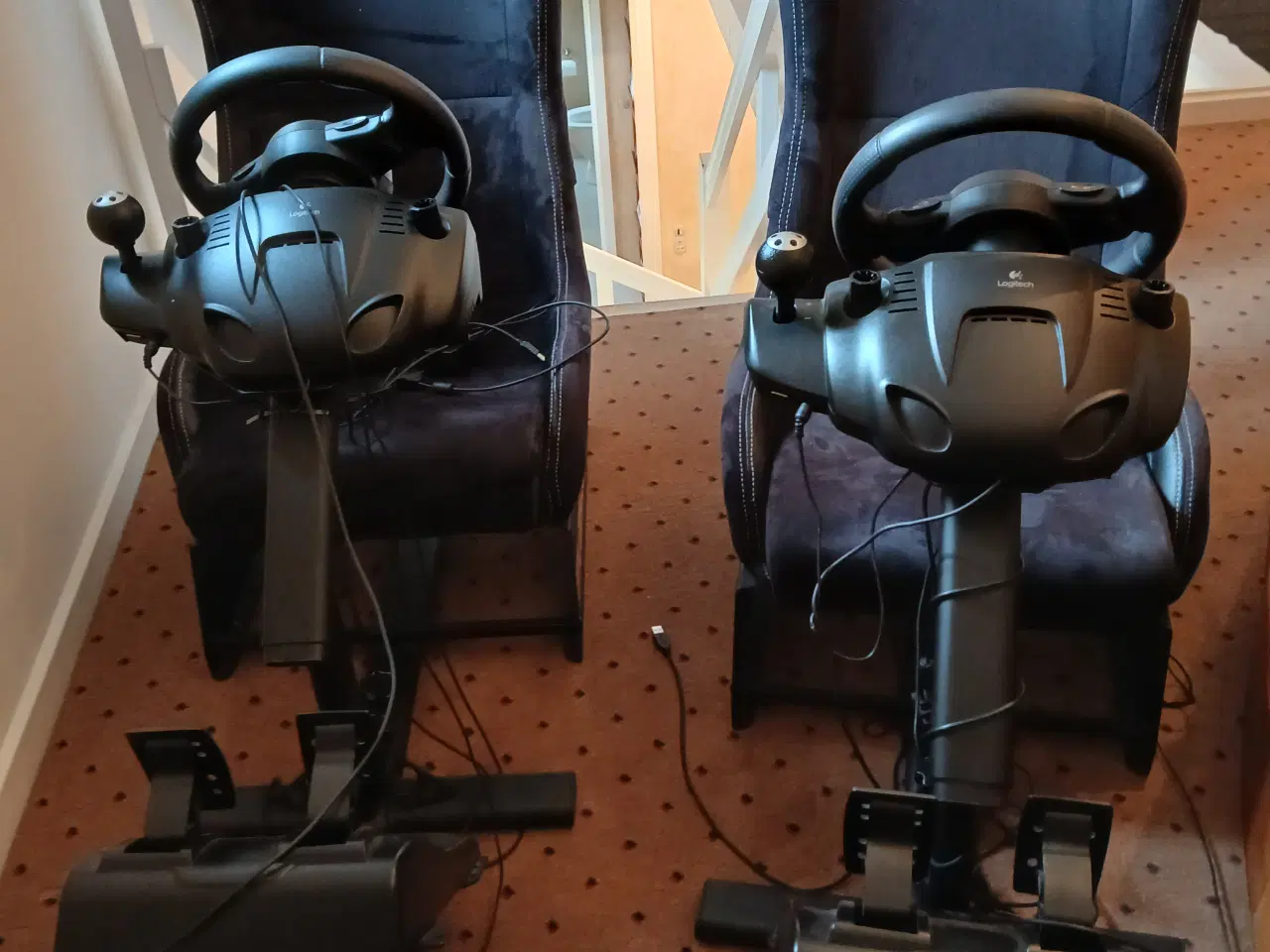 Billede 3 - 2 stk. Playseats med Logitech rat & pedaler 