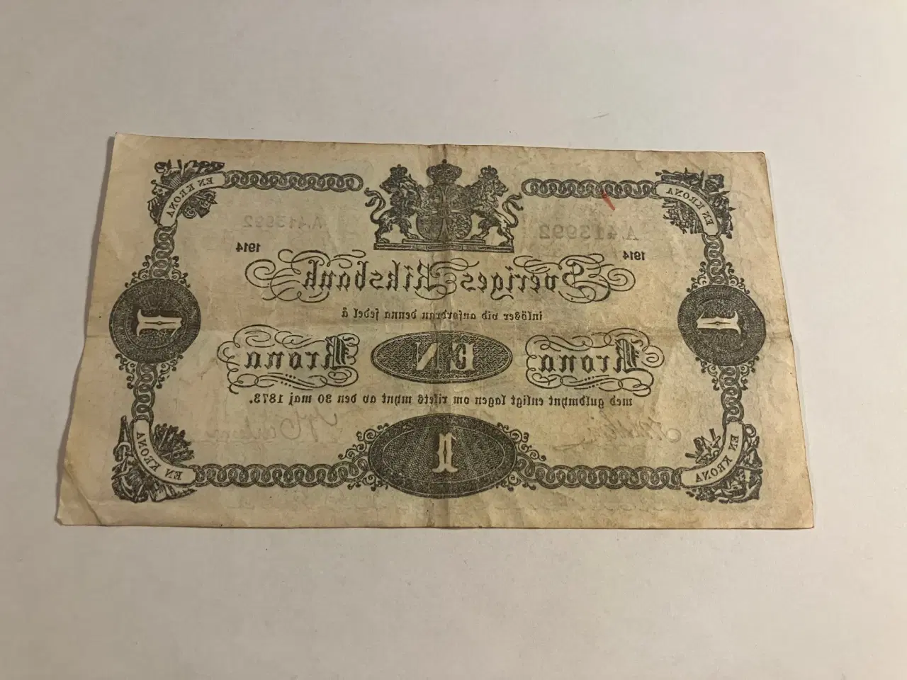 Billede 2 - 1 Krona Sweden 1914