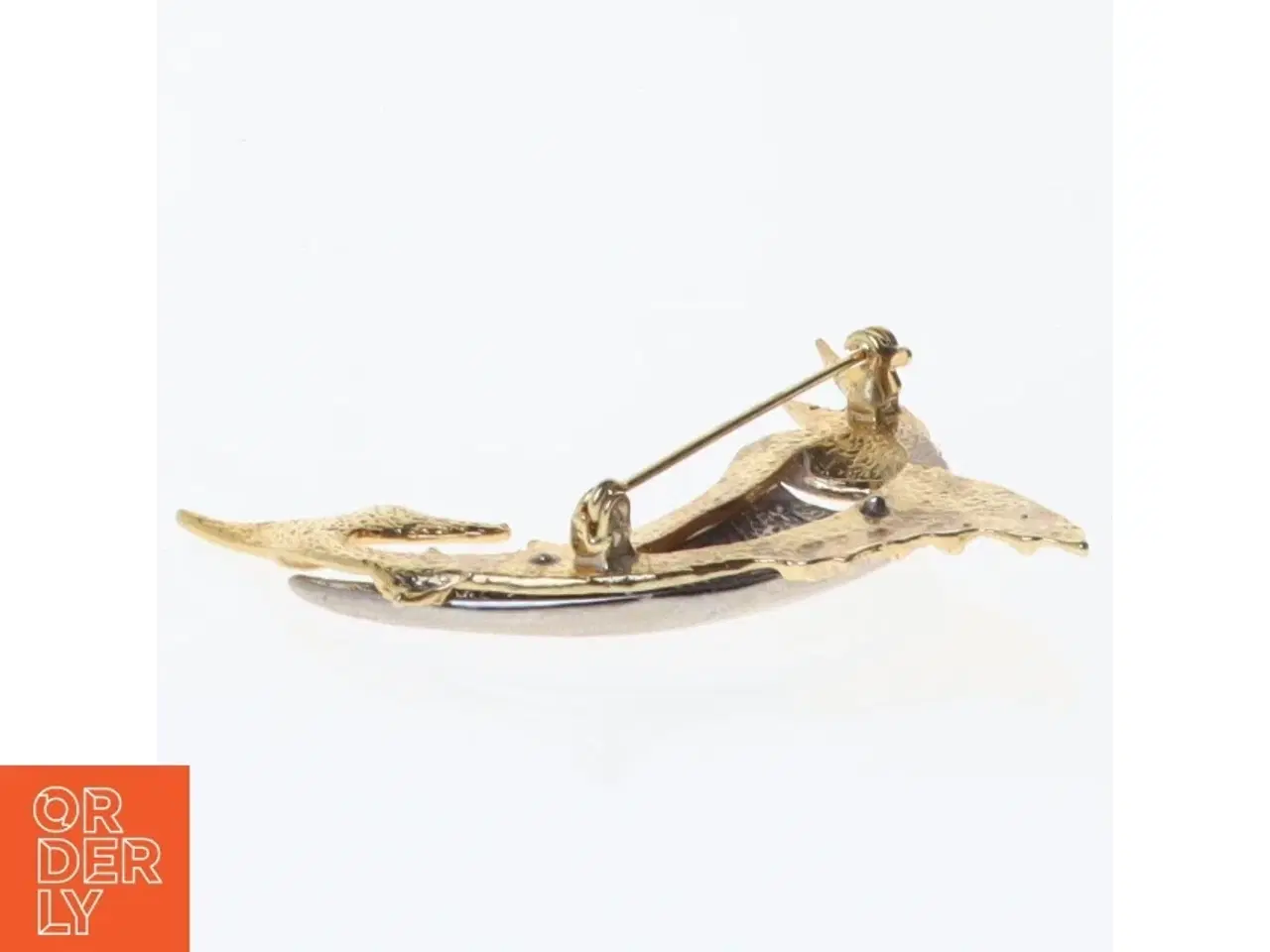 Billede 4 - Guldfarvet marlin fisk broche (str. 5 komma 5 x 5 cm)