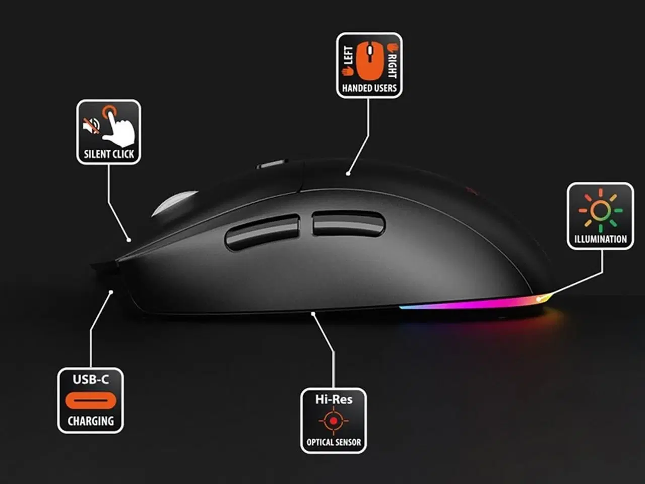 Billede 7 - Trådløs mus 2-i-1 med Bluetooth/RF – Media Tech MT1124, Silent & Genopladelig