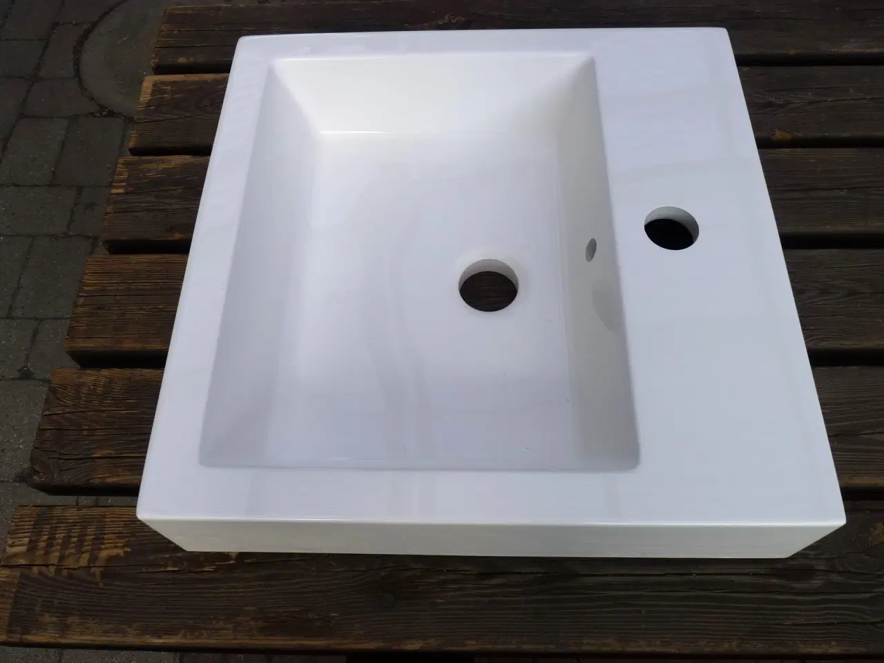 Billede 3 - Håndvask i marmor, GSI Kube. Måler 40 x 40 x 9 cm.