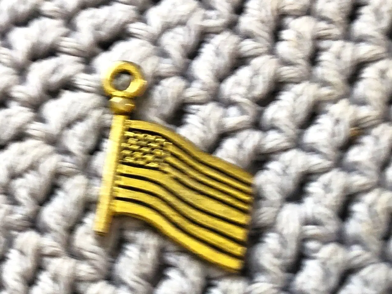 Billede 4 - Gyldne charms med flag: Stars'n'Stripes