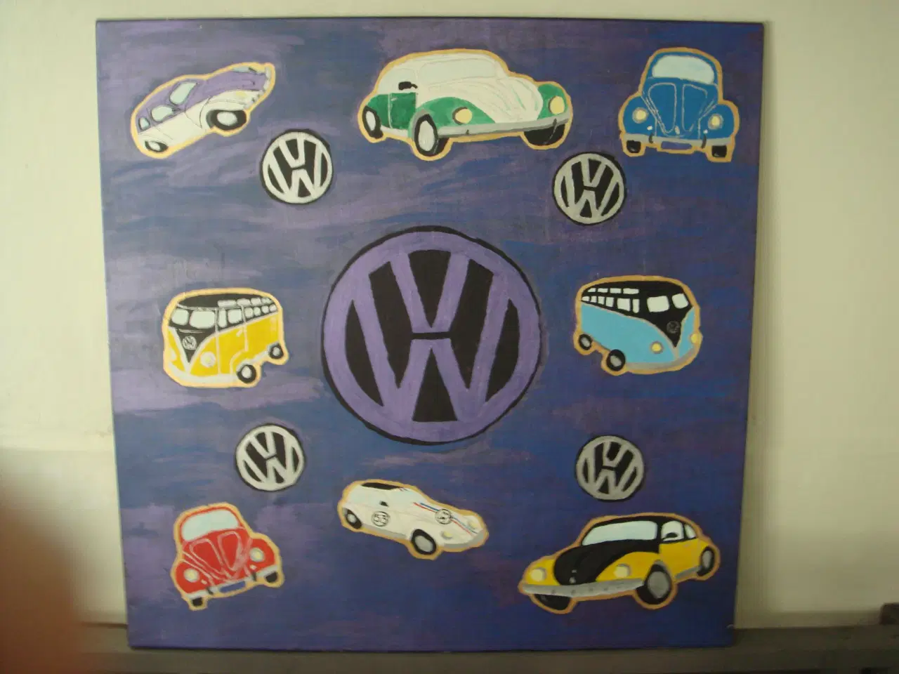 Billede 3 - Flot VW maleri, for Folkevogn freaks :-)