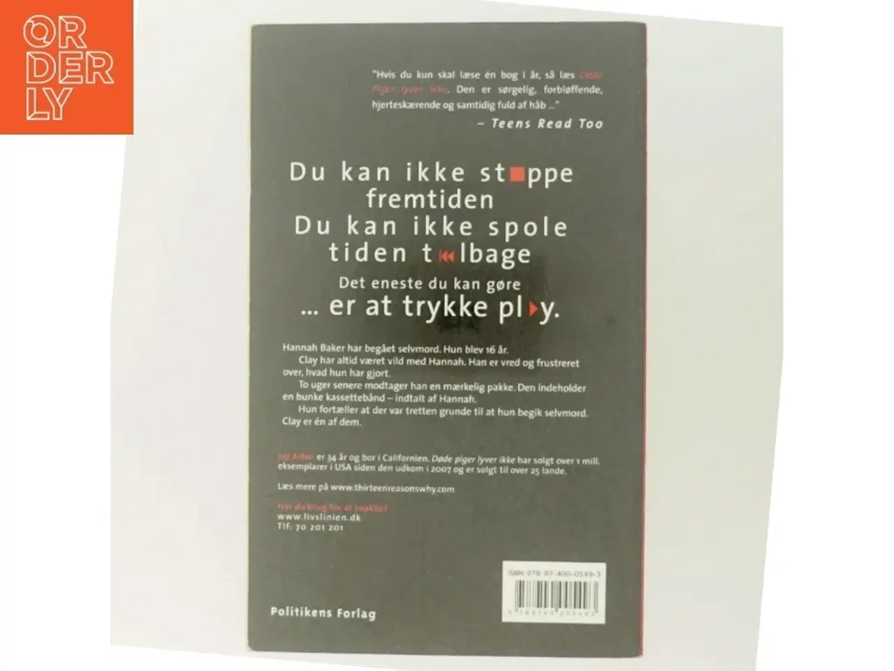 Billede 3 - Døde piger lyver ikke af Jay Asher (Bog)