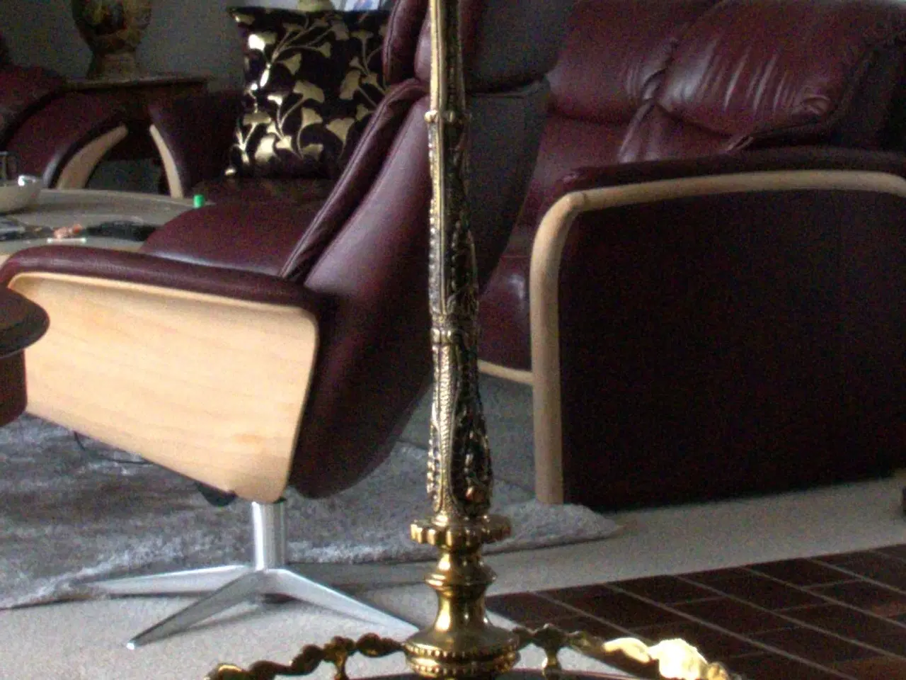 Billede 1 - Ældre Bronze Standerlampe