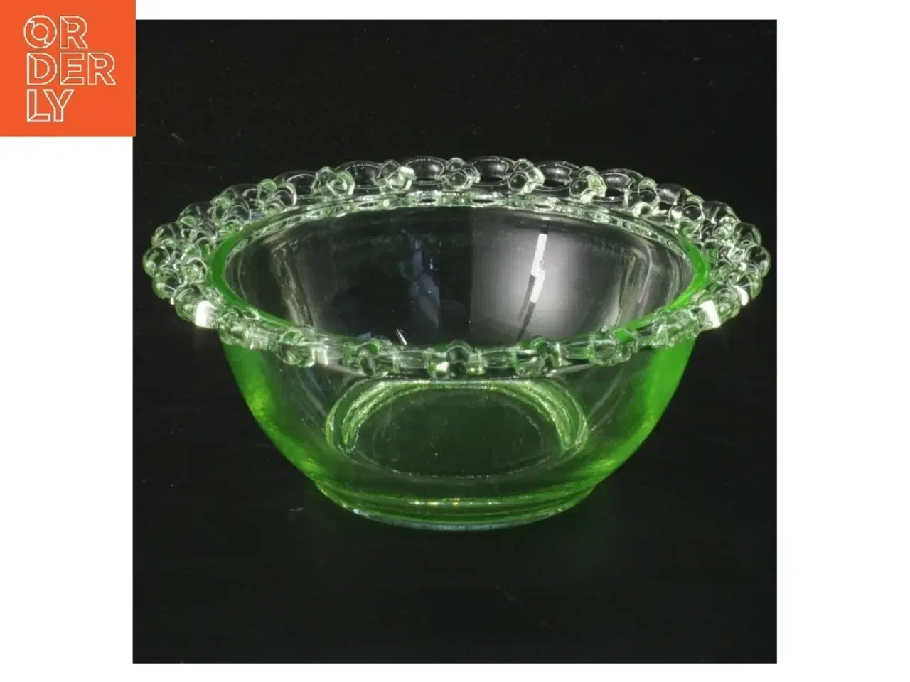 Billede 1 - Grøn glasskål (str. Ø 13 cm)