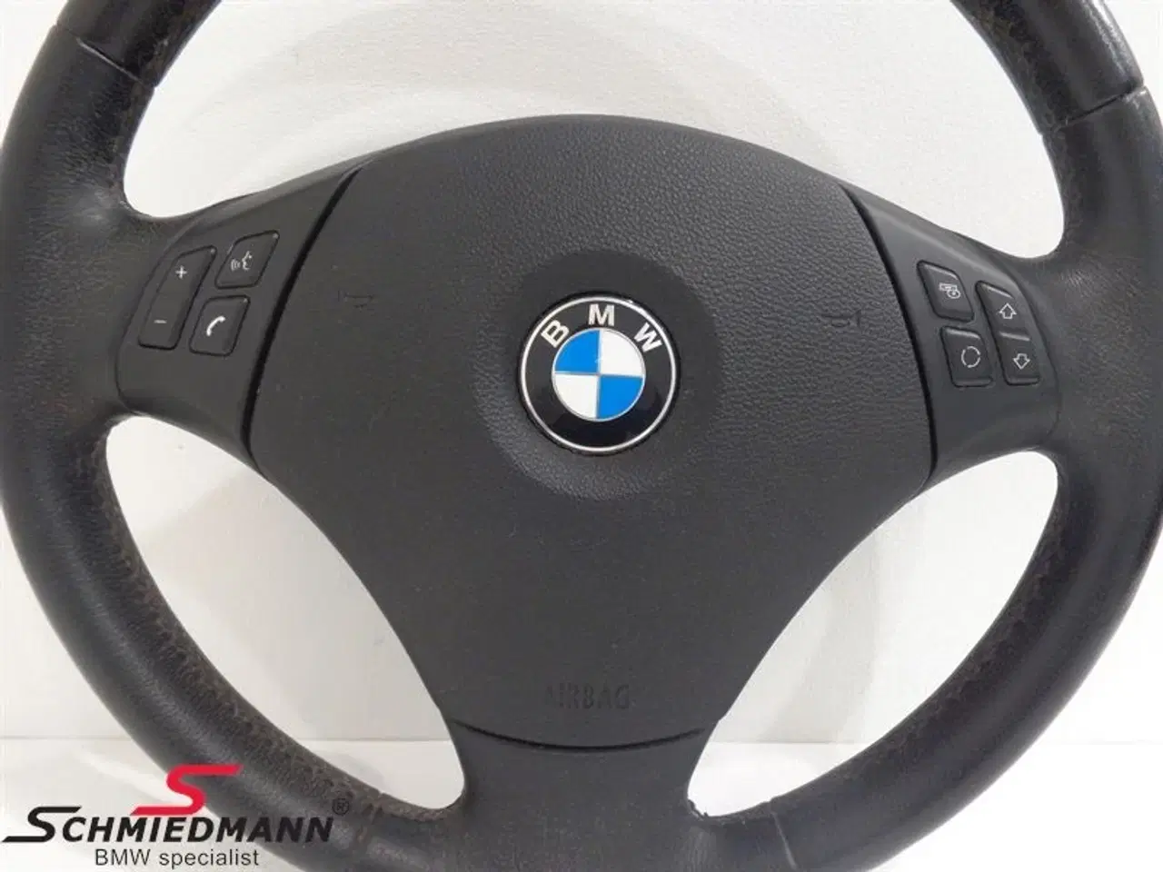 Billede 2 - Standard Læderrat Med Multifunktion komplet med airbag R03177 BMW E90 E91 E90LCI E91LCI X1 (E84)